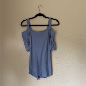 Blue Off The Shoulder Shirt